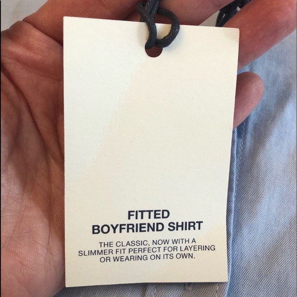 Gap Boyfriend fitted Oxford Blue Button Down Shirt - Picture 7 of 15